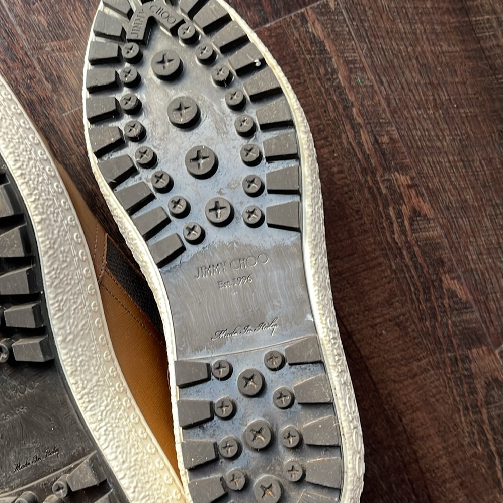 Jimmy Choo Brown Slip-On Leather Loafers - Picture 6 of 8